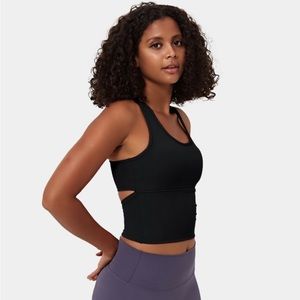 Halara Cloudful Fabric U Neck Backless Racerback Cut Out Cropped Yoga Tank Top